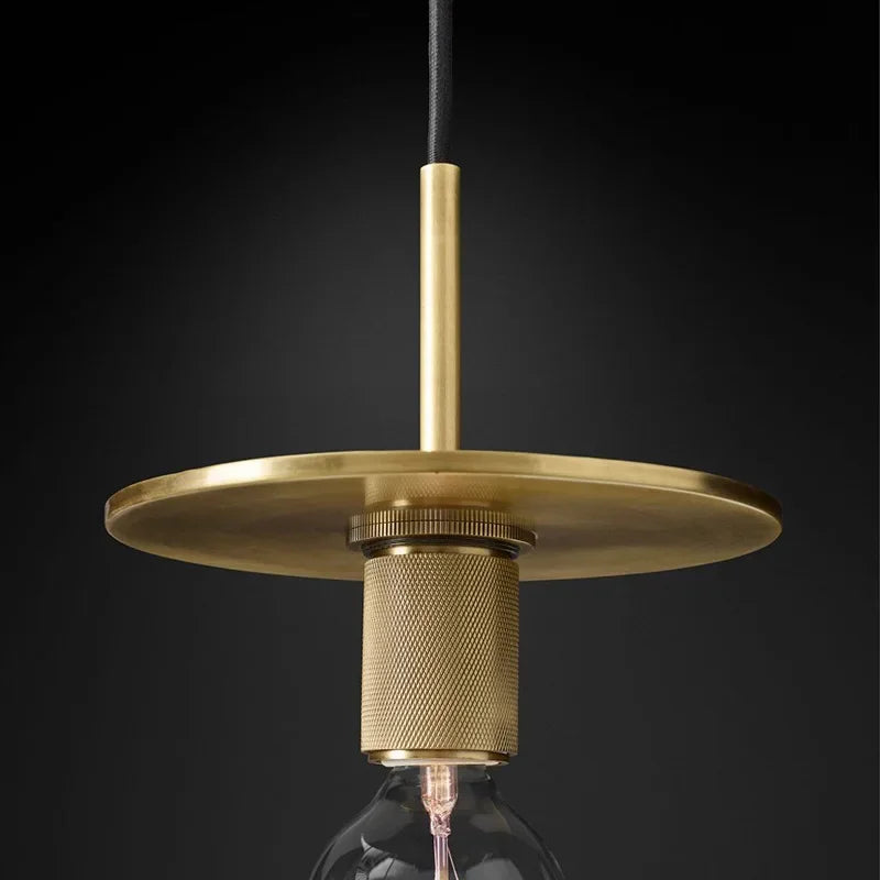 Afralia™ Luxury Gold Pendant Light for Restaurant Bar Bedroom - Vintage Modern Nordic Style