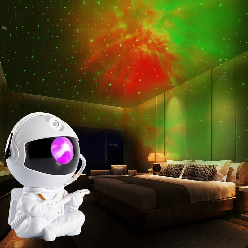 Afralia™ Astronaut Galaxy Starry Sky Projector Night Light with Remote Control for Bedroom, Kids - Gift Ready.