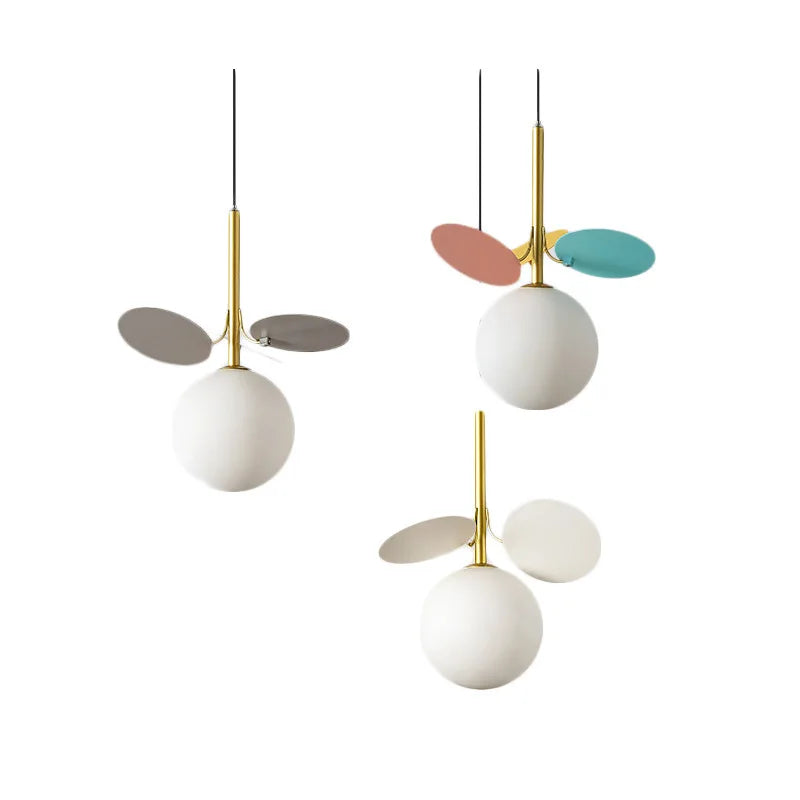 Afralia™ Nordic Glass Pendant Lights: Colorful LED Chandeliers for Home Dining Kitchen Décor