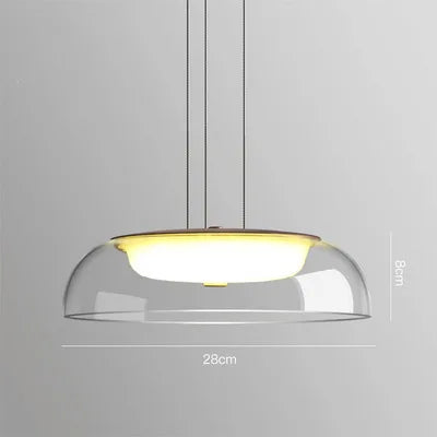 Afralia™ Modern Clear Glass Pendant Light for Bedroom Living Dining Kitchen Bar