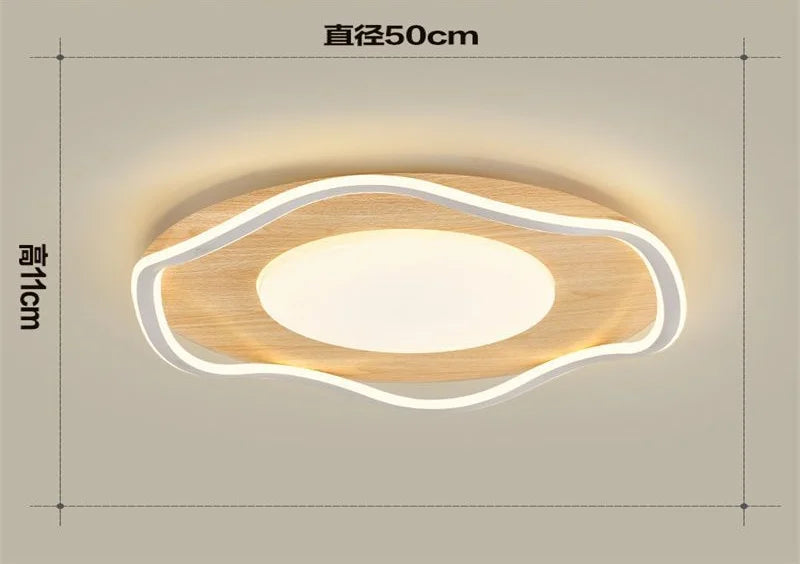 Afralia™ Walnut Ceiling Lamp Modern Master Bedroom Dining Room Nordic Chinese new
