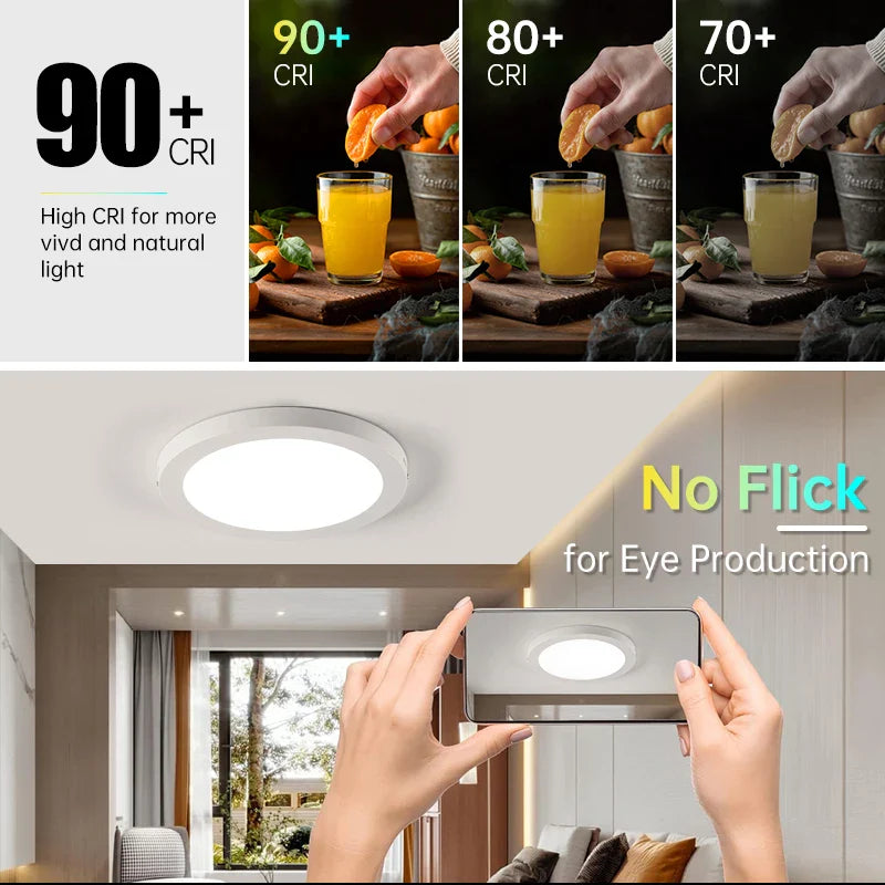 Afralia™ LED Panel Ceiling Light Modern Kitchen Chandelier Surface Mount Fixture