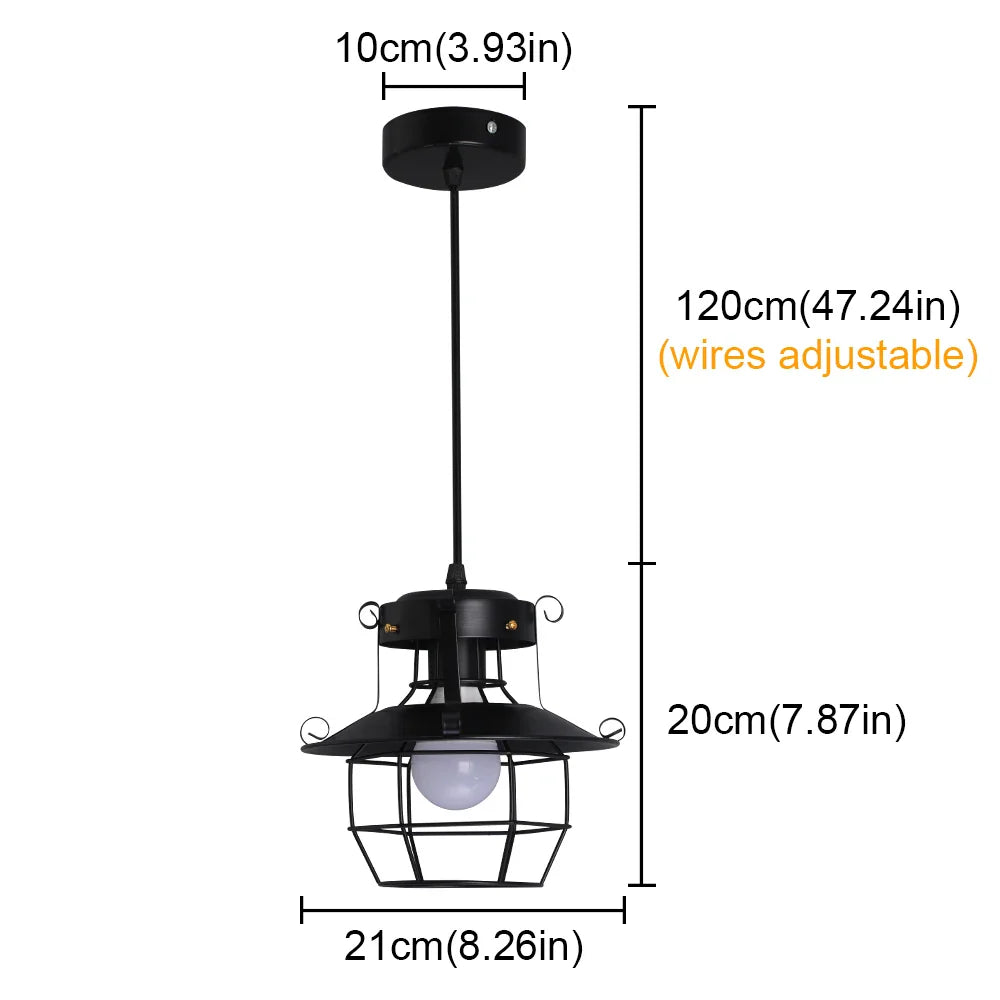 Afralia™ Retro Industrial Pendant Light Fixture for Kitchen Island Dining Room Decor