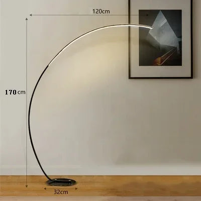 Afralia™ Arc RGB LED Corner Floor Lamp for Dining Living Room Decor