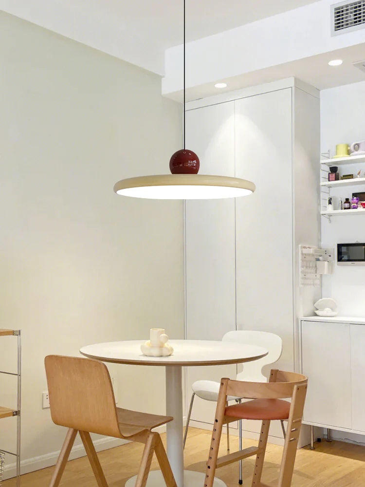 Afralia™ Colorful Metal LED Round Pendant Lights for Kitchen and Living Room