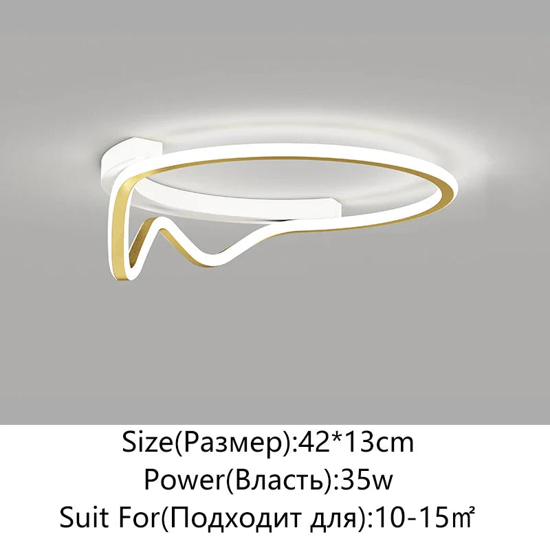 Afralia™ Geometry Round LED Ceiling Light for Home Decor