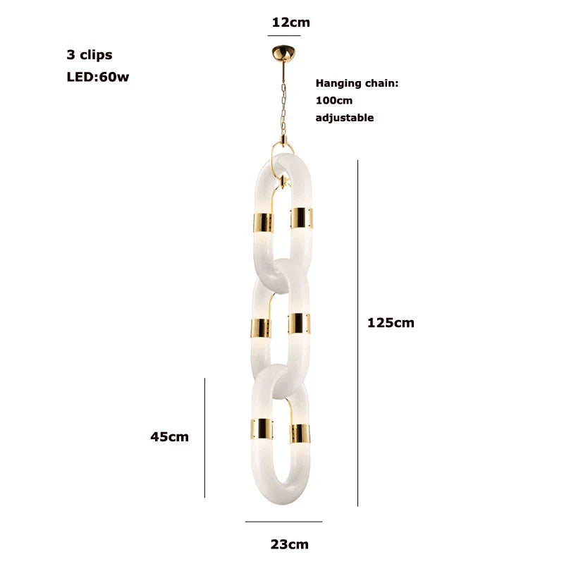 Afralia™ Gold High Ceiling LED Pendant for Trendy Decor in Living Room Villas