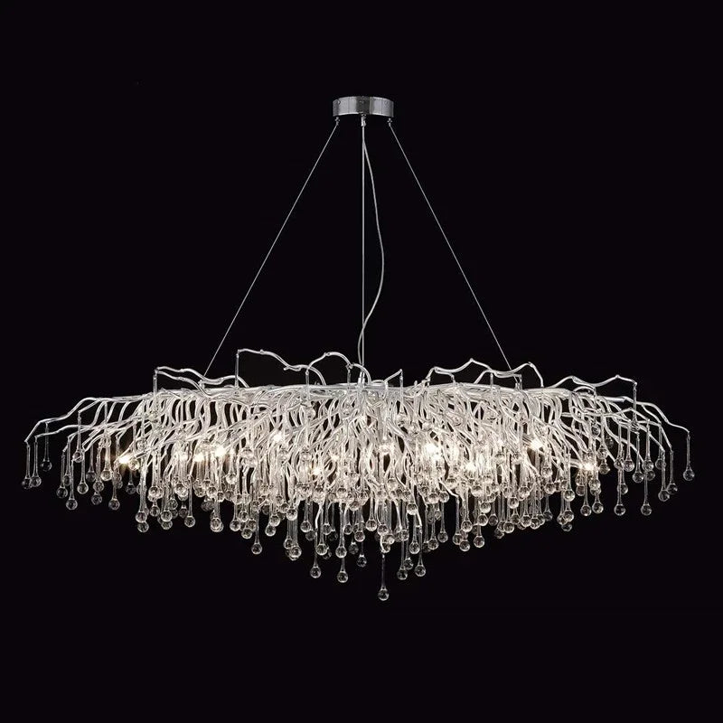 Afralia™ Modern Gold Chrome Crystal Chandelier Ceiling Pendant Light Fixtures