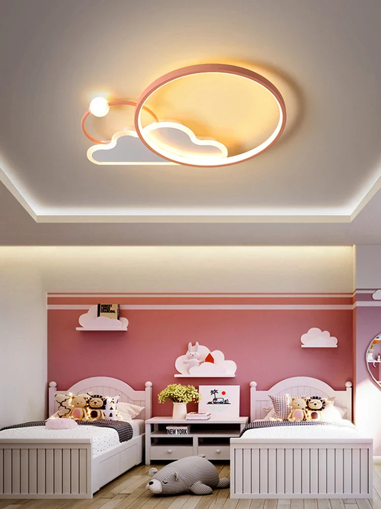 Afralia™ Kids LED Ceiling Light: Modern Nursery Chandelier for Bedroom, Smart Cartoon Lamp