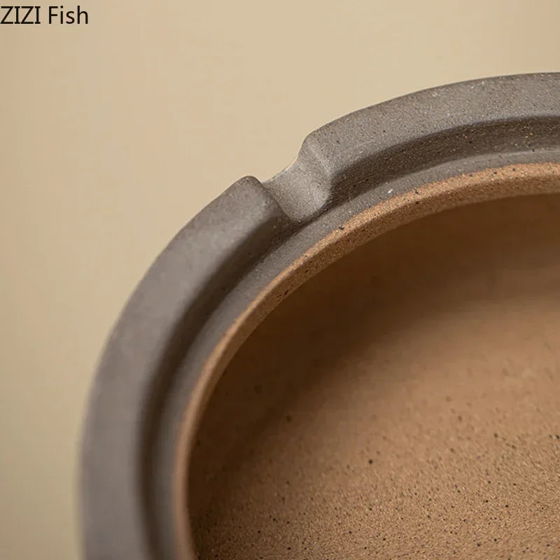 Afralia™ Ceramic Ashtray with Lid - Stylish Smoking Accessories for Home and Office