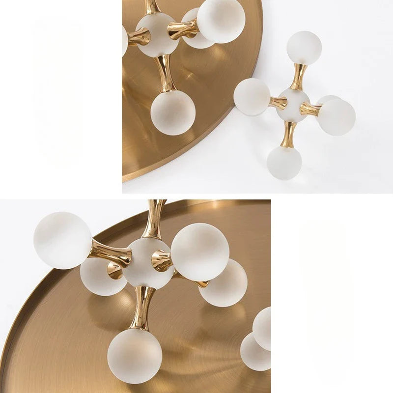 Afralia™ Crystal Ball Molecule Geometric Metal Ornament Home Decor