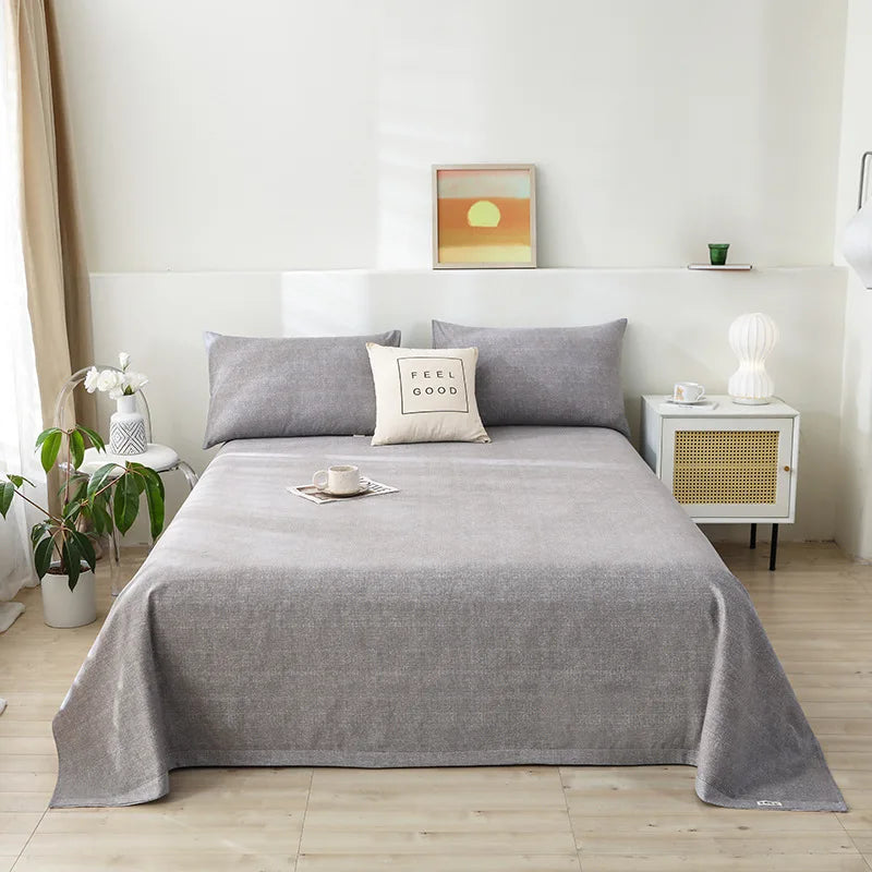 Afralia™ Cartoon Printed Cotton Bedspread | Queen King | Durable Coarse Cloth | All Seasons