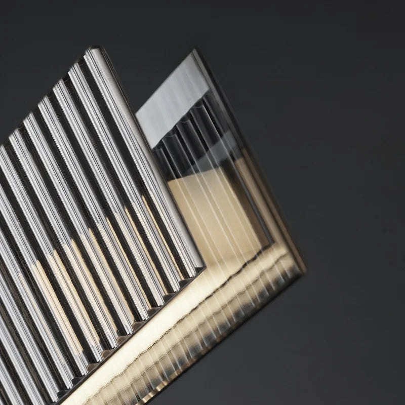 Afralia™ Gold Black Glass Pendant Light for Dining Room, LED Living Room Ceiling Decor