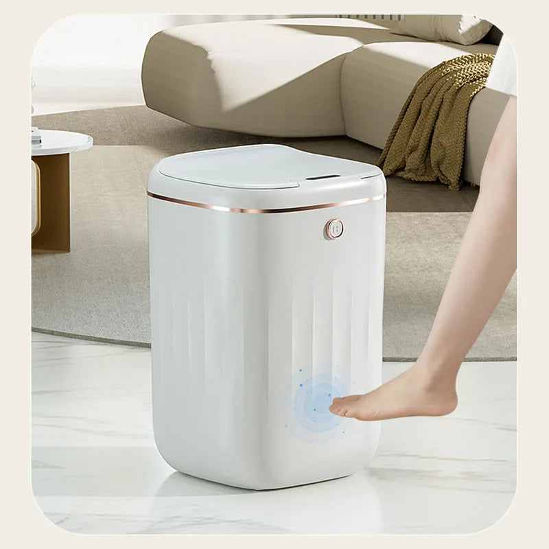 Afralia™ Smart Sensor Trash Can 24/22/20L Large Capacity for Kitchen Bathroom