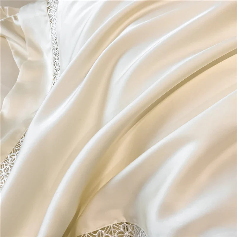 Afralia™ Eucalyptus Fiber Lace Bedding Set for Soft, Silky & Cool Skin-friendly Comfort