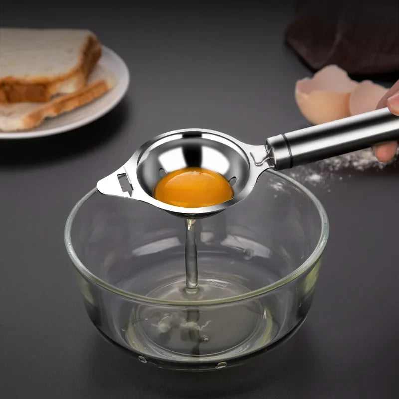Afralia™ Egg White Separator Stainless Steel Yolk Filter Spoon Kitchen Divider