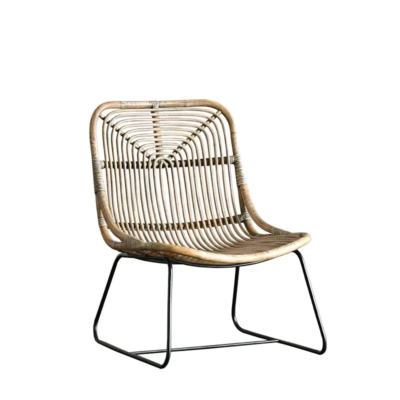 Afralia™ Nordic French Rattan Leisure Chair for Living Room & Balcony