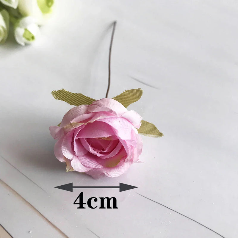 Afralia™ Retro Rayon Tea Roses Bouquet: Wedding and Home Decoration