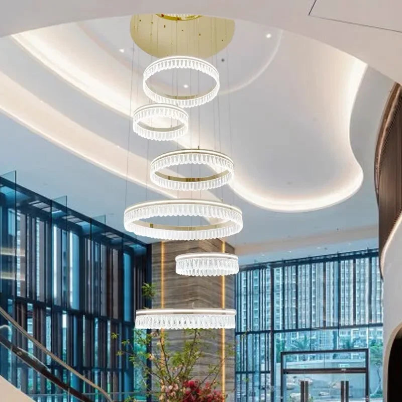 Afralia™ Modern Crystal LED Chandelier for Living Dining Room Decor