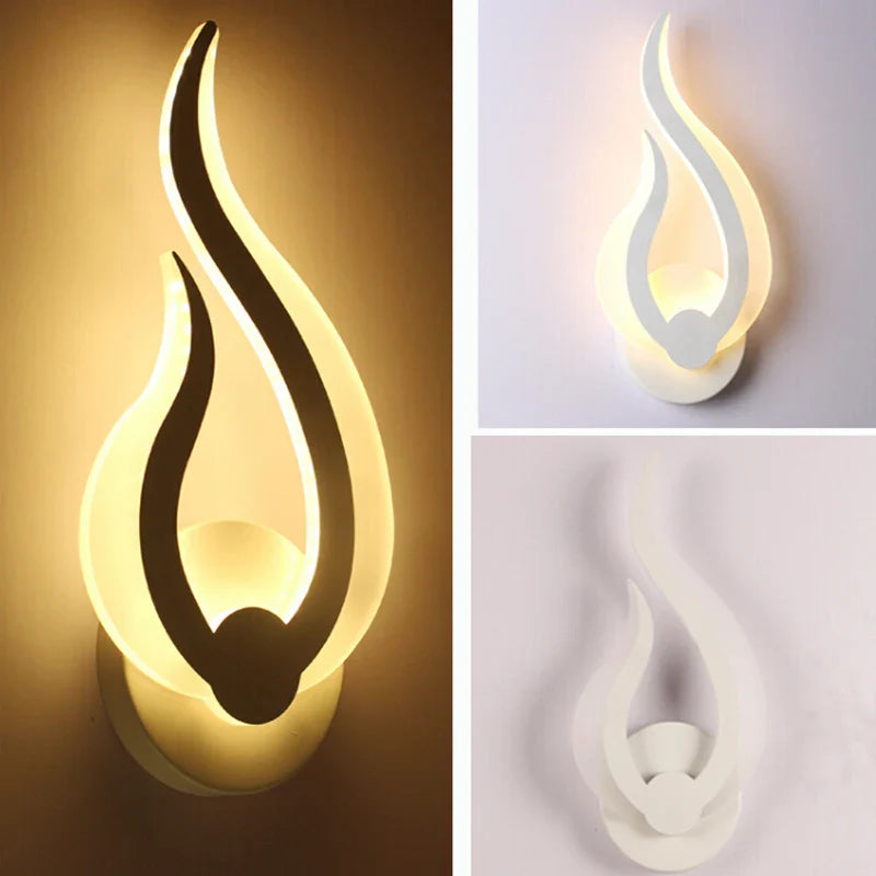 Afralia™ Acrylic LED Wall Light Modern Creative Background Sconce for Home Living Room Bedroom