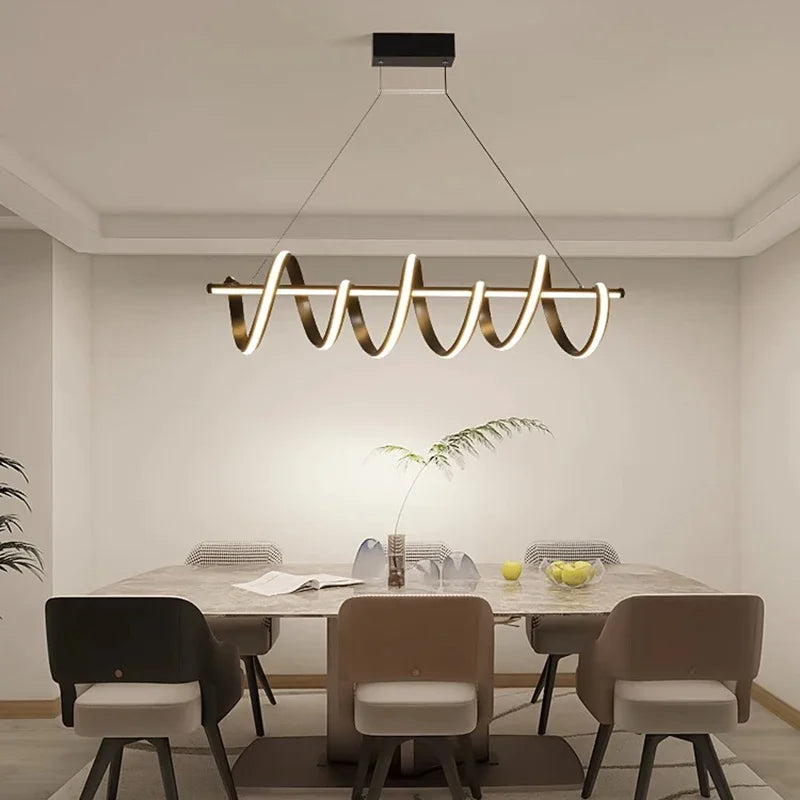 Afralia™ Modern Chandelier Pendant Lamp for Dining Room Indoor Lighting