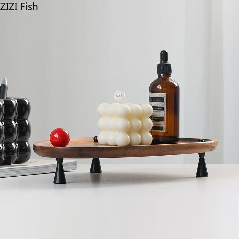 Solid Wood Trays & Ceramic Ball Display Plate - Afralia™ Jewelry & Cosmetic Organizer
