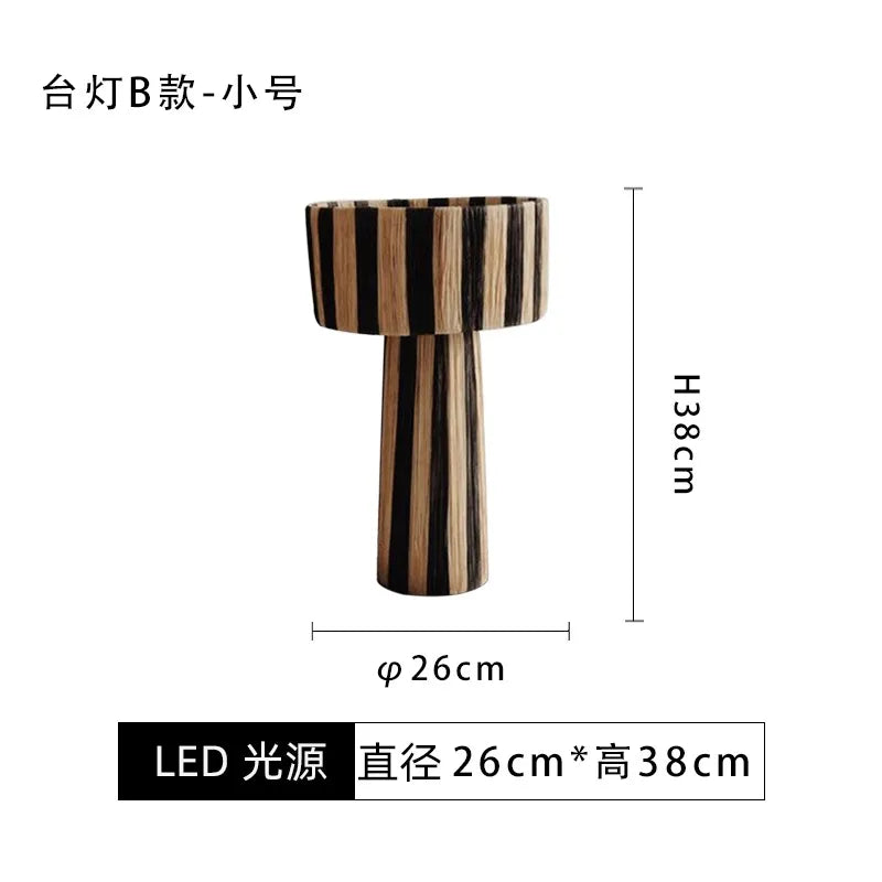Afralia™ Wabi-Sabi Rattan LED Floor Lamp for Bedroom Living Room Studio