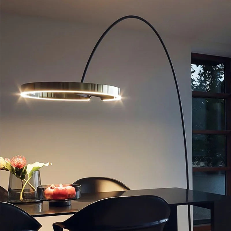 Afralia™ Nordic Ring LED Floor Lamp for Living Room Bedroom Home Decor