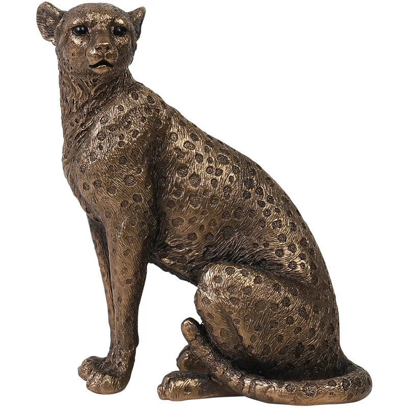 Afralia™ Leopard Statue Decoration - Modern Home Office Decor-Gifts