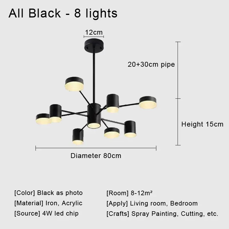 Afralia™ Modern LED Ceiling Chandelier for Living Room Home Decor