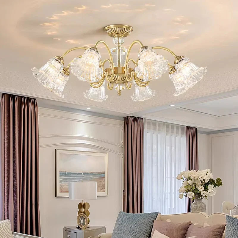 Afralia™ Luxury Crystal Chandelier Pendant Light for Living and Dining Room