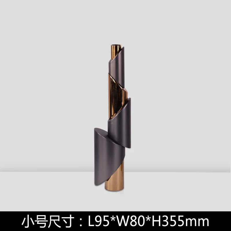 Afralia™ Geometric Helical Pipe Candle Holder for Home Decor and Centerpieces