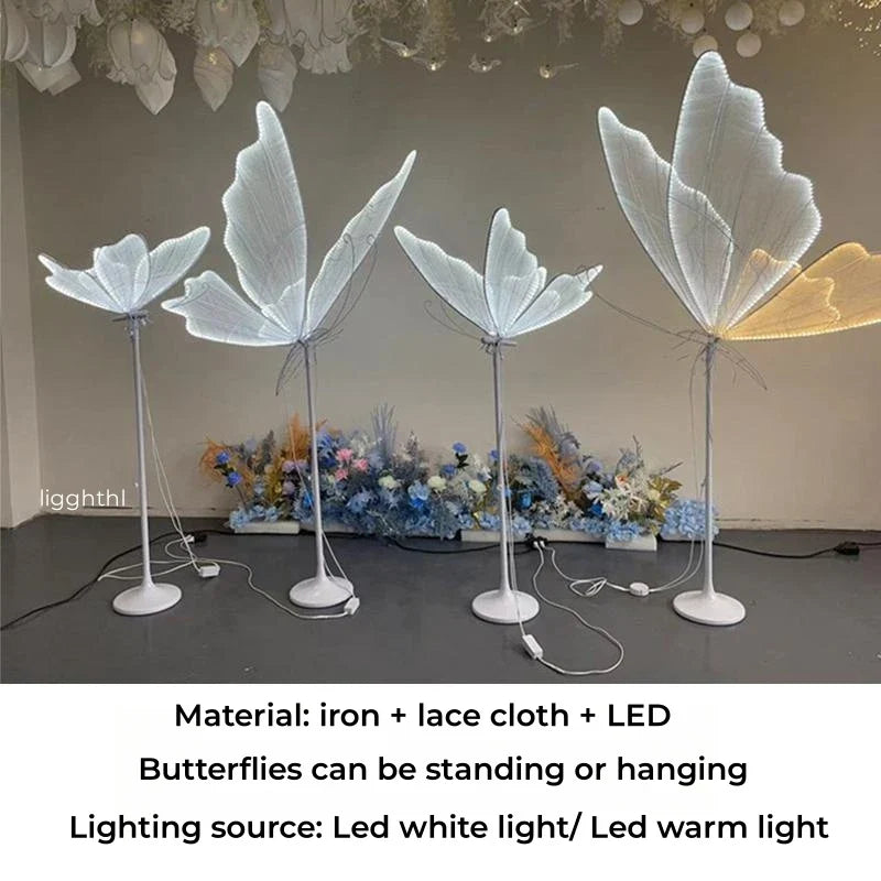 Afralia™ Romantic LED Butterflies Floor Lamp for Wedding Party Stage Lights