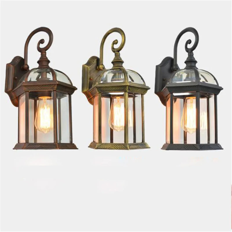 Afralia™ Rustic Waterproof Outdoor Wall Lamp, Antique Garden Lighting, Retro Balcony Lamp