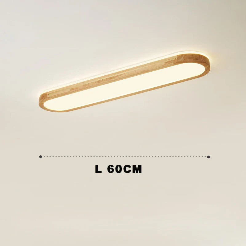 Afralia™ Wood LED Ceiling Lamp | Decorative Solid Wood & Acrylic Panels