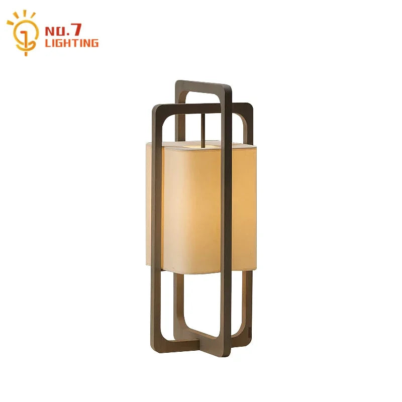 Afralia™ Minimalist Fabric Art Wood Floor Lamp LED E27 for Home Decor, Study, Teahouse, Bedroom