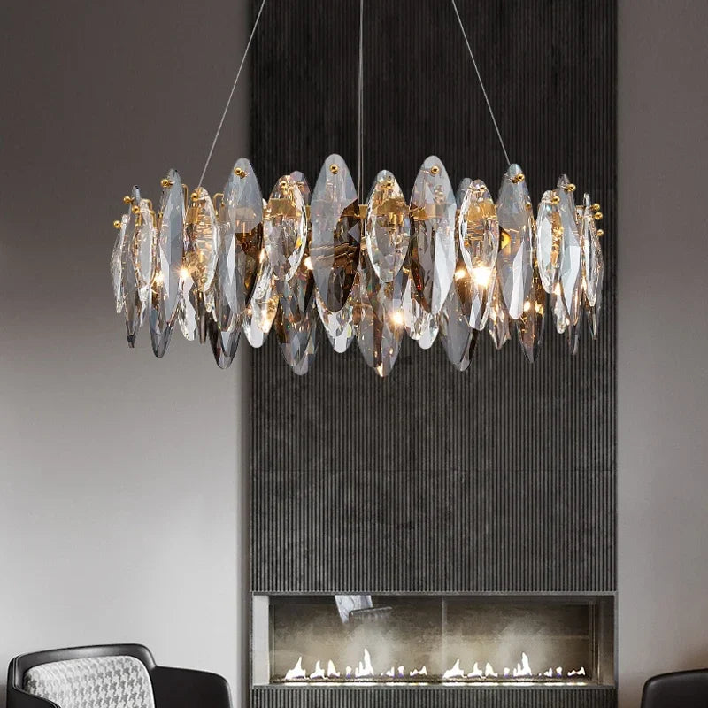 Afralia™ Crystal Ceiling Chandelier: Modern Luxury E14 Lighting Fixture for Home Decor