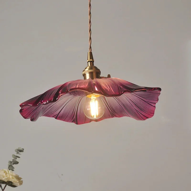Afralia™ Flower Glass Pendant Lights for Home Decor & Lighting in Living Room, Bedroom, Shop