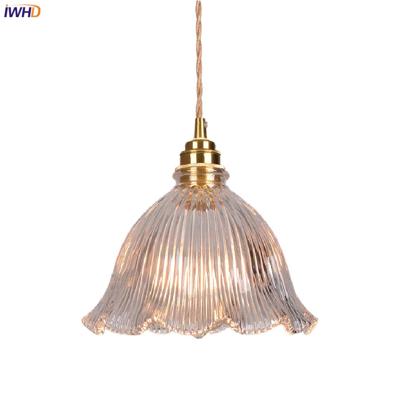Afralia™ Clear Glass LED Pendant Light Fixture for Modern Home Decor