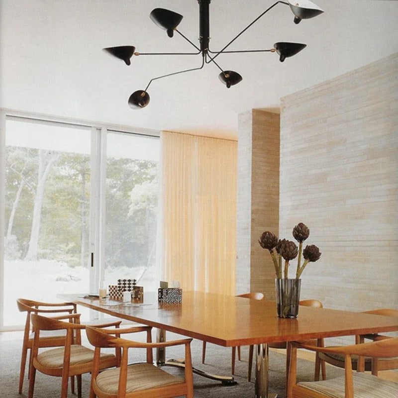 Afralia™ Retro Multi-head Chandelier for Living Room, Bedroom & Dining Room