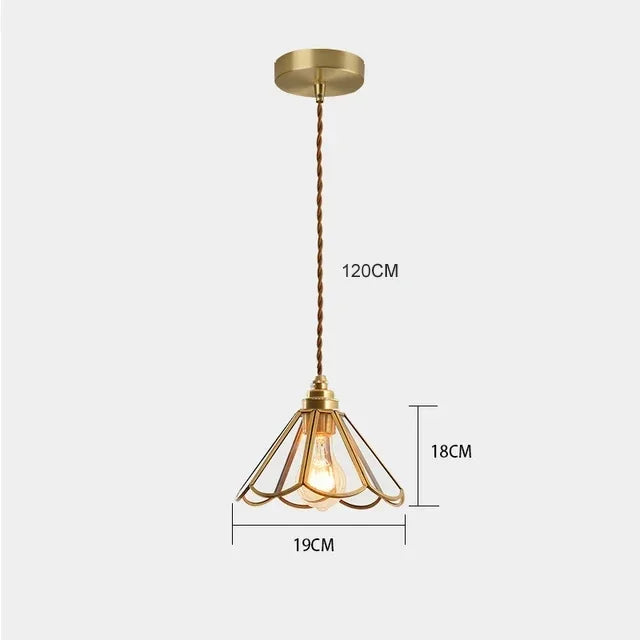 Afralia™ Glass Vintage Pendant Lights for Kitchen Restaurant Island Chandeliers