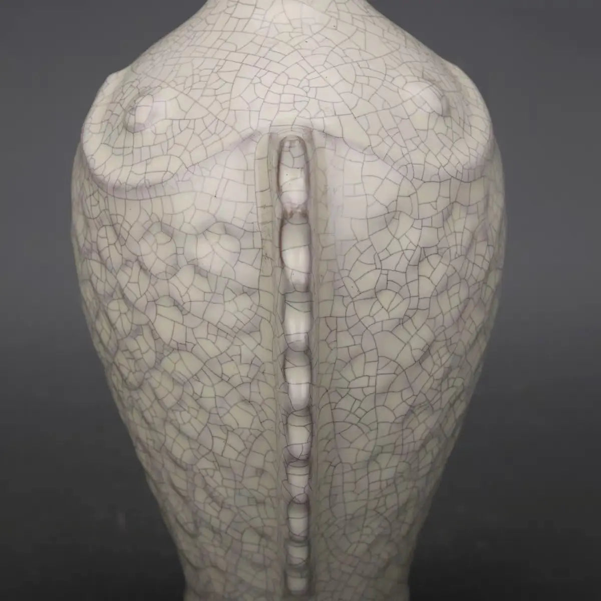 Afralia™ Song Ru Moon White Glaze Fish Vase Porcelain Ornaments
