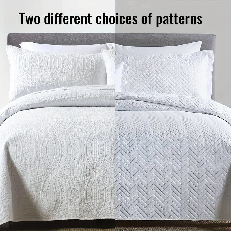 Afralia™ Coin Pattern Quilt Bedding Set with Pillow Shams