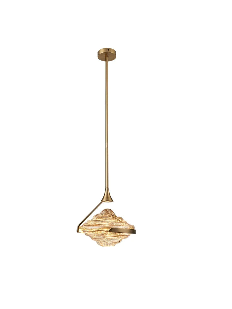 Afralia™ Tawny Glass Pendant Light for Nordic Modern Luxury Dining Room