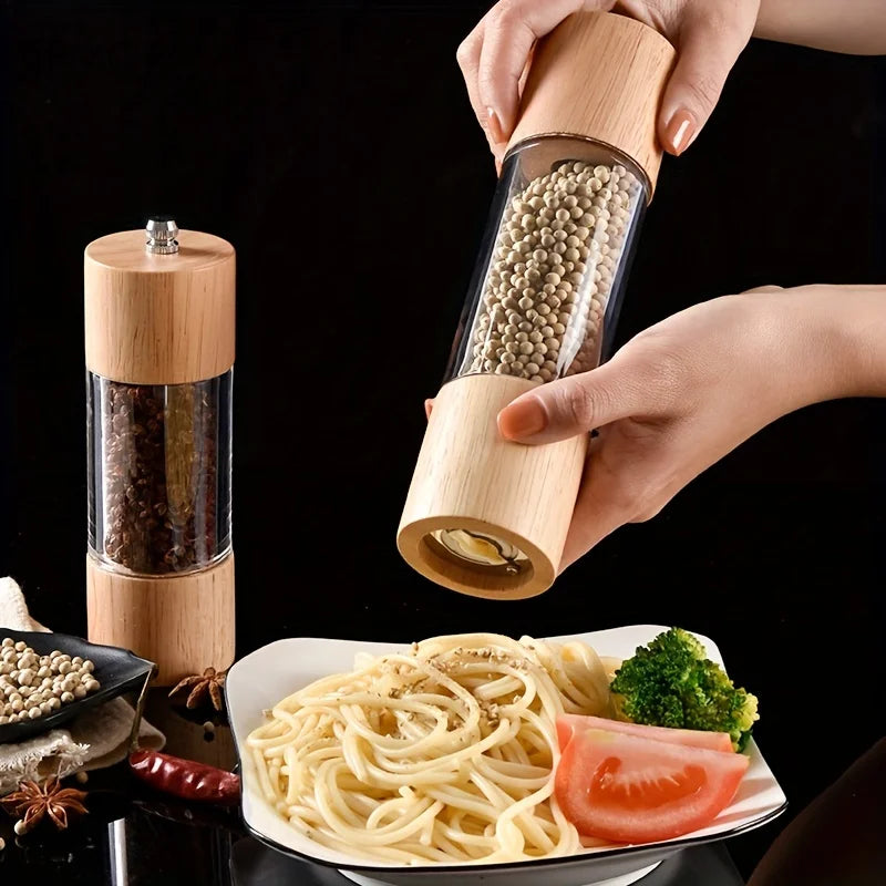 Afralia™ Premium Acrylic Salt and Pepper Grinder Set - Manual Mills with Adjustable Core