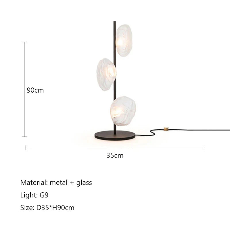 Afralia™ Nordic Glass Shade LED Floor Lamp for Minimalist Living Room & Bedroom