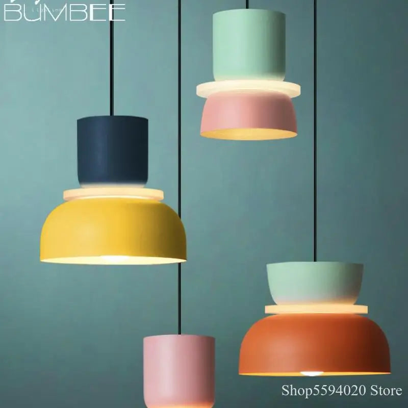 Afralia™ Makaron Pendant Lights Modern Hanging Lamp Luminaire for Living Room Decor