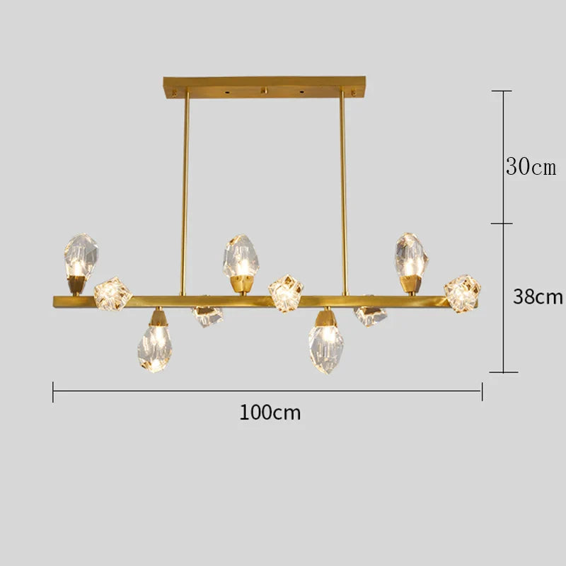 Afralia™ Crystal Luxury Chandelier Pendant Light for Living Room and Dining Room