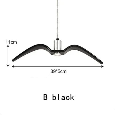 Afralia™ Seagull Resin LED Chandelier for Living Dining Room - Suspension Ceiling Light