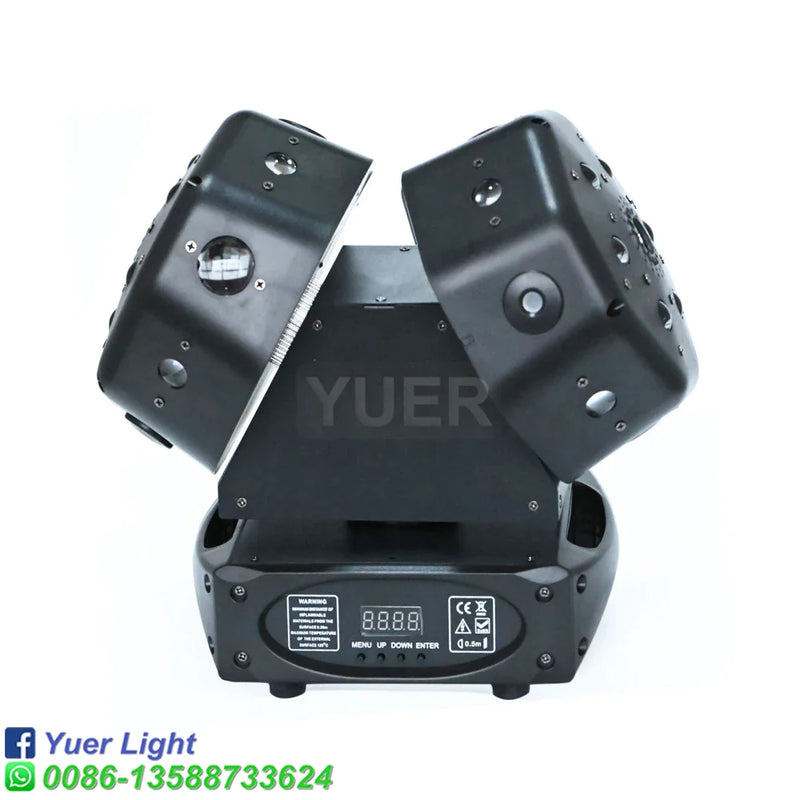 Afralia™ Dual LED Strobe Arm Moving Head Light with RG Laser for DJ Disco Party